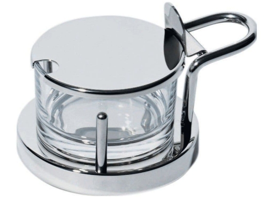 Δοχείο Αποθήκευσης 5071 200ml 11x10cm Inox Alessi Ατσάλι,Γυαλί
