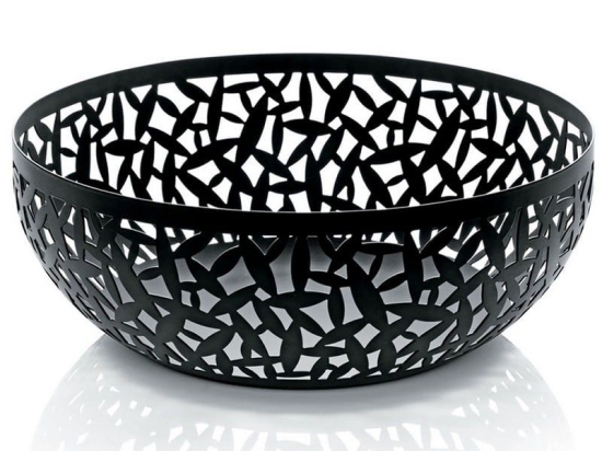 Φρουτιέρα Cactus MSA04/29 B Φ29x10,8cm Μεταλλική Black Alessi Μέταλλο