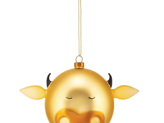 Χριστουγεννιάτικο Στολίδι Bue AMJ13 4 14,5x9cm Gold Alessi