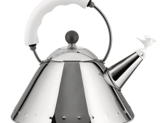 Τσαγιέρα 9093 W 22,5x22cm 2Lt  Inox-White Alessi Ανοξείδωτο Ατσάλι