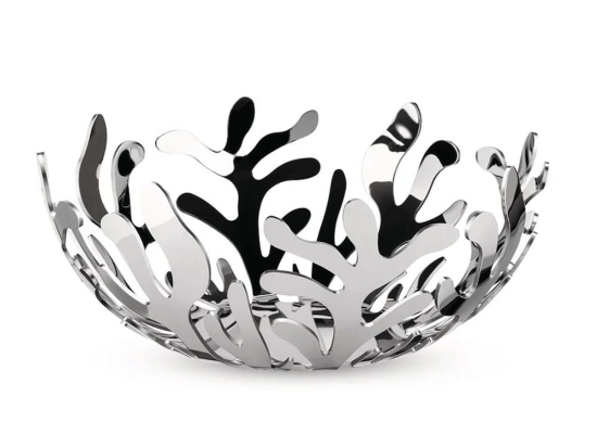 Φρουτιέρα Mediterraneo ESI01/25 Φ25x9cm Μεταλλική Silver Alessi Μέταλλο