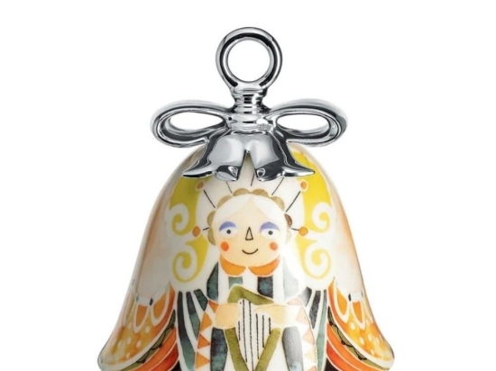 Χριστουγεννιάτικο Στολίδι Καμπάνα Angel Holy Family MW40 6 7,2x8,5cm Multi Alessi