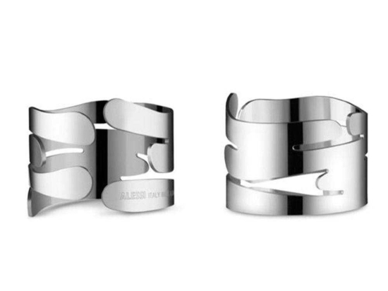 Δαχτυλίδι Πετσέτας (Σετ 2Τμχ) BM17S2 Φ4,5x3cm Silver Alessi Ανοξείδωτο Ατσάλι