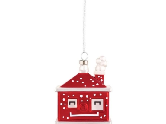 Χριστουγεννιάτικο Στολίδι Cubetta Le Palle Quadrate GJ02 17 5,5x5cm Red-White Alessi