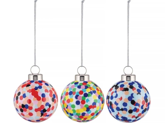 Χριστουγεννιάτικη Μπάλα Proust (Σετ 3Τμχ) AM43SET3 10cm Multi Alessi