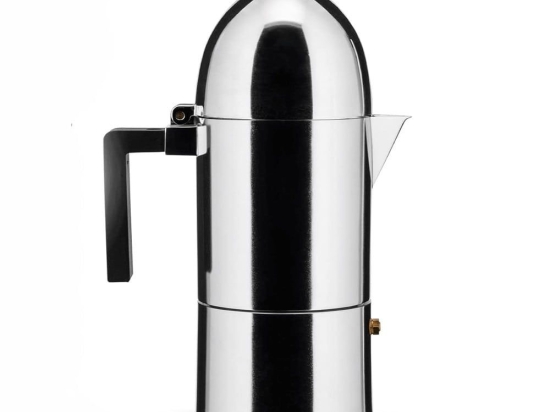 Καφετιέρα Espresso La Cupola A9095/6 B 10x28,5cm 300ml 6Cups Clear-Black Alessi Ανοξείδωτο Ατσάλι