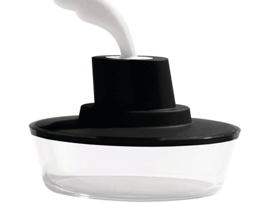 Βουτυριέρα Με Σπάτουλα Ship Shape ASG13  B 15,5cm Clear-Black Alessi Πλαστικό