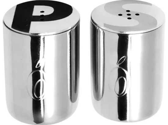 Αλατοπίπερο Ciliengino (Σετ 2Τμχ) AP106 3,5x2,6x2,6cm Inox Olipac Ανοξείδωτο Ατσάλι