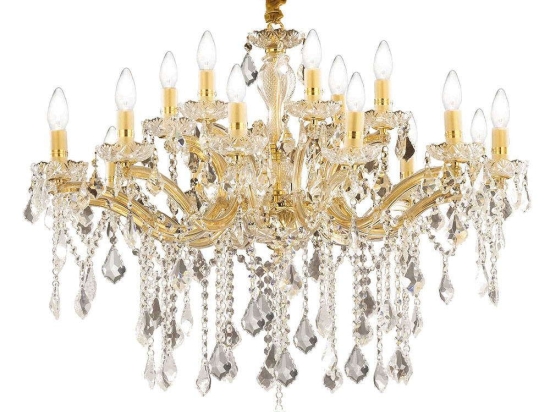 Φωτιστικό Οροφής-Πολυέλαιος Florian 075181 86x95/123cm 18xE14 40W Gold Ideal Lux