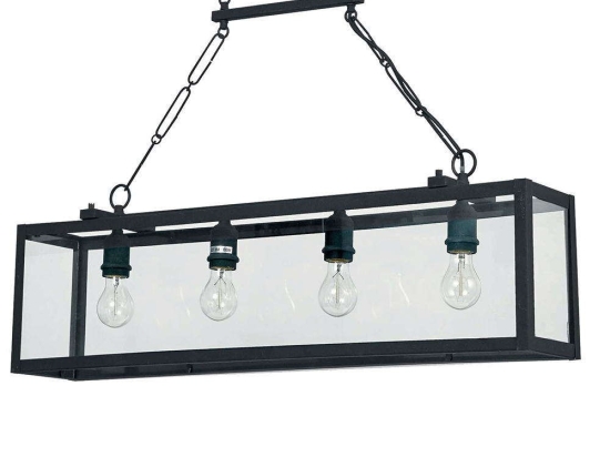 Φωτιστικό Οροφής-Ράγα Igor 092942  91,5x83,5/165x17cm 4xE27 60W Black Ideal Lux