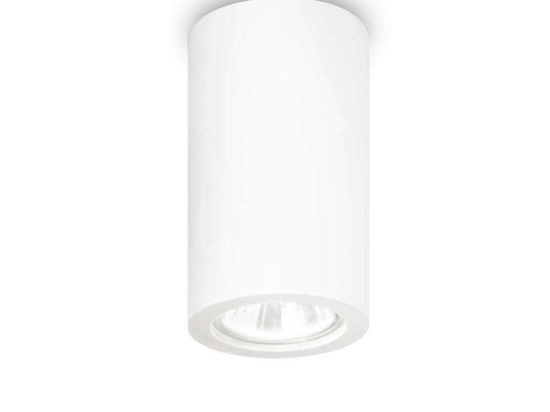 Φωτιστικό Οροφής-Σποτ Tower Round 155869 7x11cm 1xGU10 35W White Ideal Lux