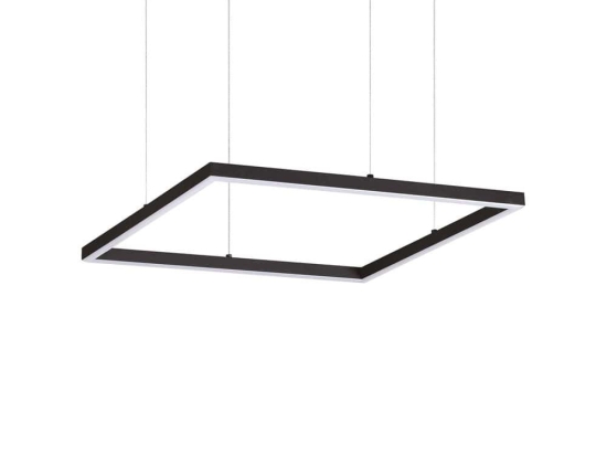 Φωτιστικό Οροφής Κρεμαστό Oracle Slim Square 259208 90x202,5cm 3000K 5250Lm On-Off 53W Black Ideal Lux
