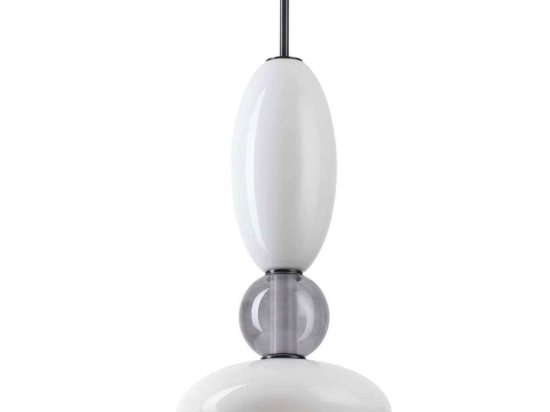 Φωτιστικό Οροφής Lumiere 314143 Φ28x275,5cm Led 3050lm 27W 3000K White-Grey Ideal Lux