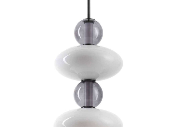 Φωτιστικό Οροφής Lumiere 314167 Φ28x273cm Led 3350lm 34W 3000K White-Grey Ideal Lux