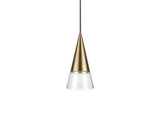 Φωτιστικό Οροφής Κρεμαστό Cono 321479 GU10 15x50cm Brass Ideal Lux