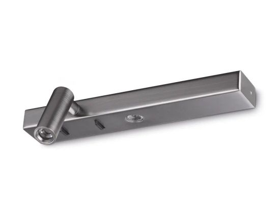 Φωτιστικό Τοίχου Bonne Nuit-1 336770 3000K 420lm 22x6x6,5cm Nickel Ideal Lux