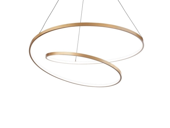 Φωτιστικό Οροφής Κρεμαστό Oz 342368 On-Off 2700K 5000lm D60x30cm Copper Ideal Lux