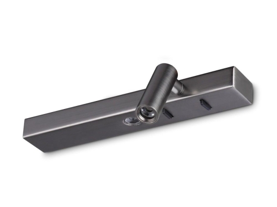 Φωτιστικό Τοίχου Bonne Nuit-2 345482 3000K 420lm 22x6x6,5cm Nickel Ideal Lux