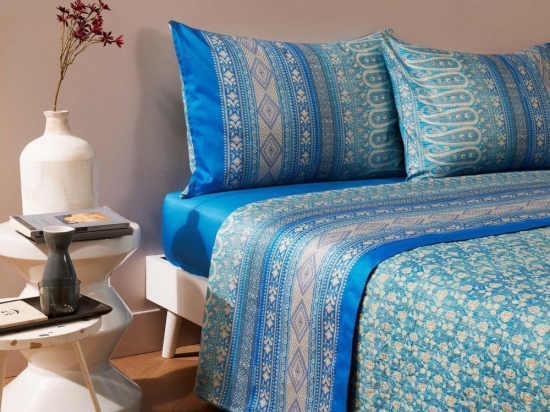 Σεντόνια Ρ. Ducale (Σετ 4τμχ) Light Blue Bassetti Υπέρδιπλo 250x280cm 100% Βαμβακοσατέν