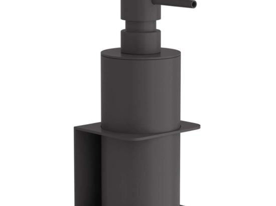 Δοχείο Κρεμοσάπουνου Επιτοίχιο 81-113 7,5x7x19cm Matte Anthracite Pam&Co Ορείχαλκος