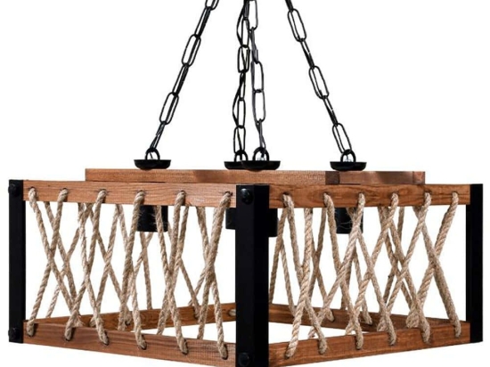 Φωτιστικό Οροφής 835-124-304 40x42x23cm 4xΕ27 60W Black-Brown