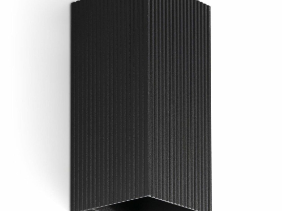 Φωτιστικό Τοίχου Lune Square Striped 40566 2xGU10 8x15,5cm Black Faro Barcelona