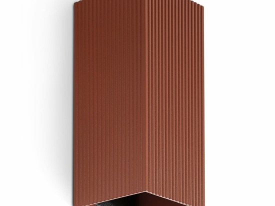 Φωτιστικό Τοίχου Lune Square Striped 40568 2xGU10 8x15,5cm Terracotta Faro Barcelona
