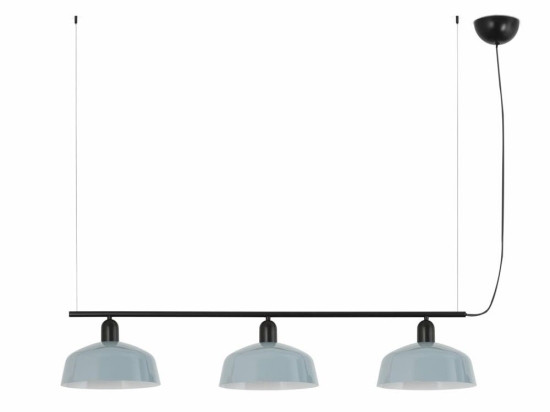 Φωτιστικό Οροφής - Ράγα Tatawin Metal M 20338-147 3xE27 210x100cm Black-Greyish Blue Faro Barcelona