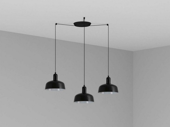 Φωτιστικό Οροφής Κρεμαστό Tatawin Metal S 20340-141-3L 3xE27 Black Faro Barcelona