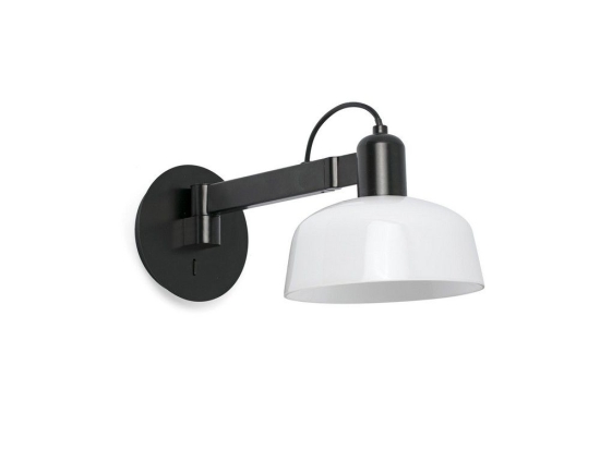 Φωτιστικό Τοίχου Tatawin Arm Metal 1xE27 Black-White Faro Barcelona