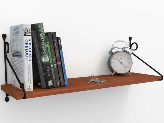 Ράφι Τοίχου Seramoni 775DCM1641 72x20x27cm Walnut