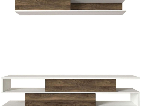 Σύνθεση Τηλεόρασης Manyetik 756FRN3039 176x31,5x39,6cm White-Walnut