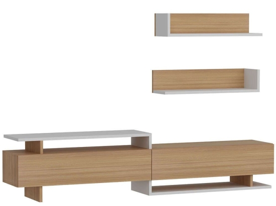 Σύνθεση Τηλεόρασης Ayaz 788DEC3032 180x37,4x40cm Teak-White