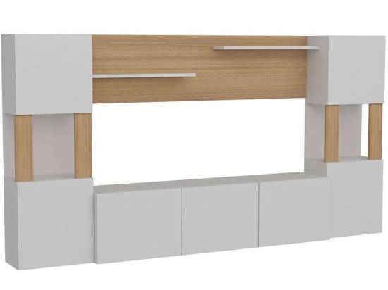 Σύνθεση Τηλεόρασης Lore 788DEC3094 160x31,5x125cm White-Teak