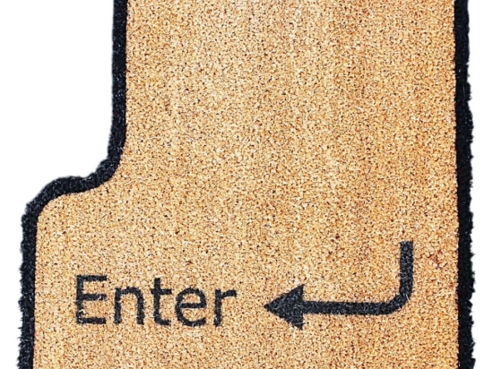 Πατάκι Εισόδου Enter 796LMN9822 70x40cm Brown-Black Aberto Design 70x40