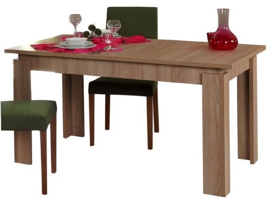 Τραπέζι Επεκτεινόμενο Huqqa 801CMY2914 78/170x80x150cm Light Oak Μοριοσανίδα, Μελαμίνη