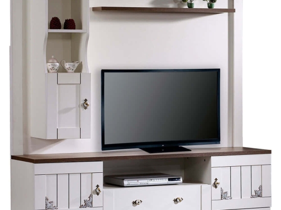 Σύνθεση Τηλεόρασης Gazel 801CMY3015 170x45x182cm White-Brown