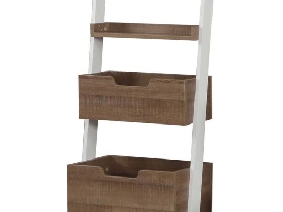 Ραφιέρα Δαπέδου Low 801CMY3612 59x35x120cm Dark Oak-White