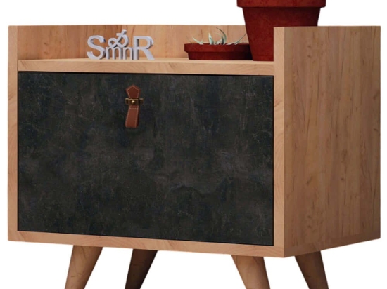 Κομοδίνο Paju 811MDD3416 50x40x55cm Oak-Dark Grey