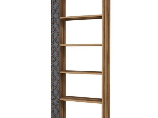 Βιβλιοθήκη City 845HCT3608 64,6x24,2x170cm Walnut-Blue Grey