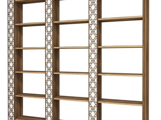 Βιβλιοθήκη City 845HCT3618 184,6x24,2x170cm Walnut-White