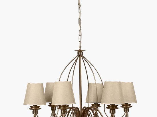 Φωτιστικό Οροφής - Πολυέλαιος Berfin 846STL1470 Φ60x90cm 6xE14 40W Gold-Beige Opviq