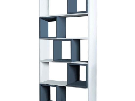 Βιβλιοθήκη Box 845HCT3629 80x22x170cm White-Blue