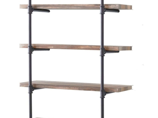 Ραφιέρα Τοίχου Boruraf 792EVL1820 60x14x70cm Walnut-Black