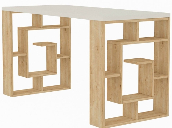 Γραφείο Maze 855DTE3835 140x60x75cm Oak-White