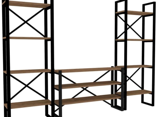 Σύνθεση Τηλεόρασης Egzotik 835PUQ3011 110x32x59cm Walnut