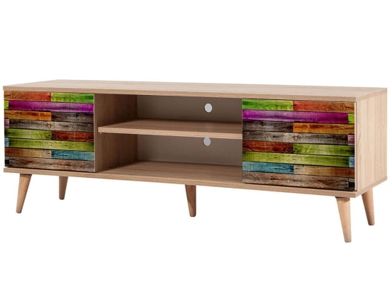 Έπιπλο Τηλεόρασης Truva 863SPH3016 140x40x50cm Multi