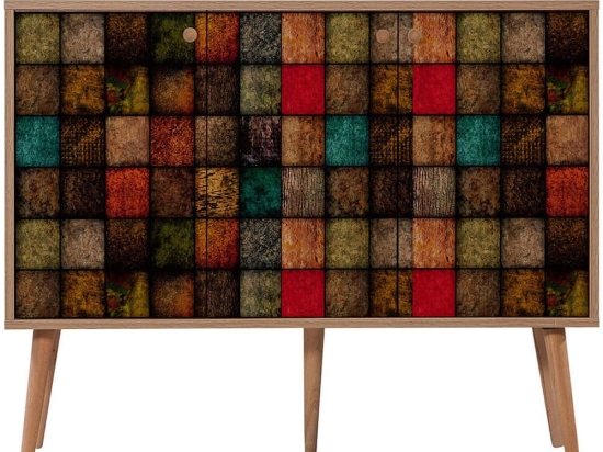 Μπουφές Mega 863SPH3423 120x36x90cm Multi Μοριοσανίδα,Ξύλο