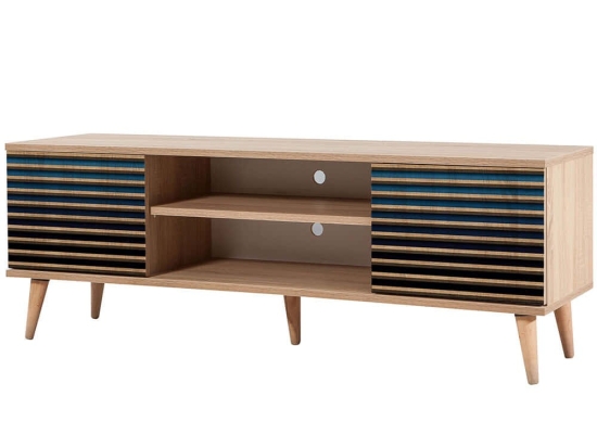 Έπιπλο Τηλεόρασης Truva 863SPH3031 140x40x50cm Oak-Blue