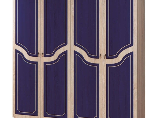 Ντουλάπα Τετράφυλλη Imaj 863SPH4226 180x52x192cm Oak-Blue Τετράφυλλη